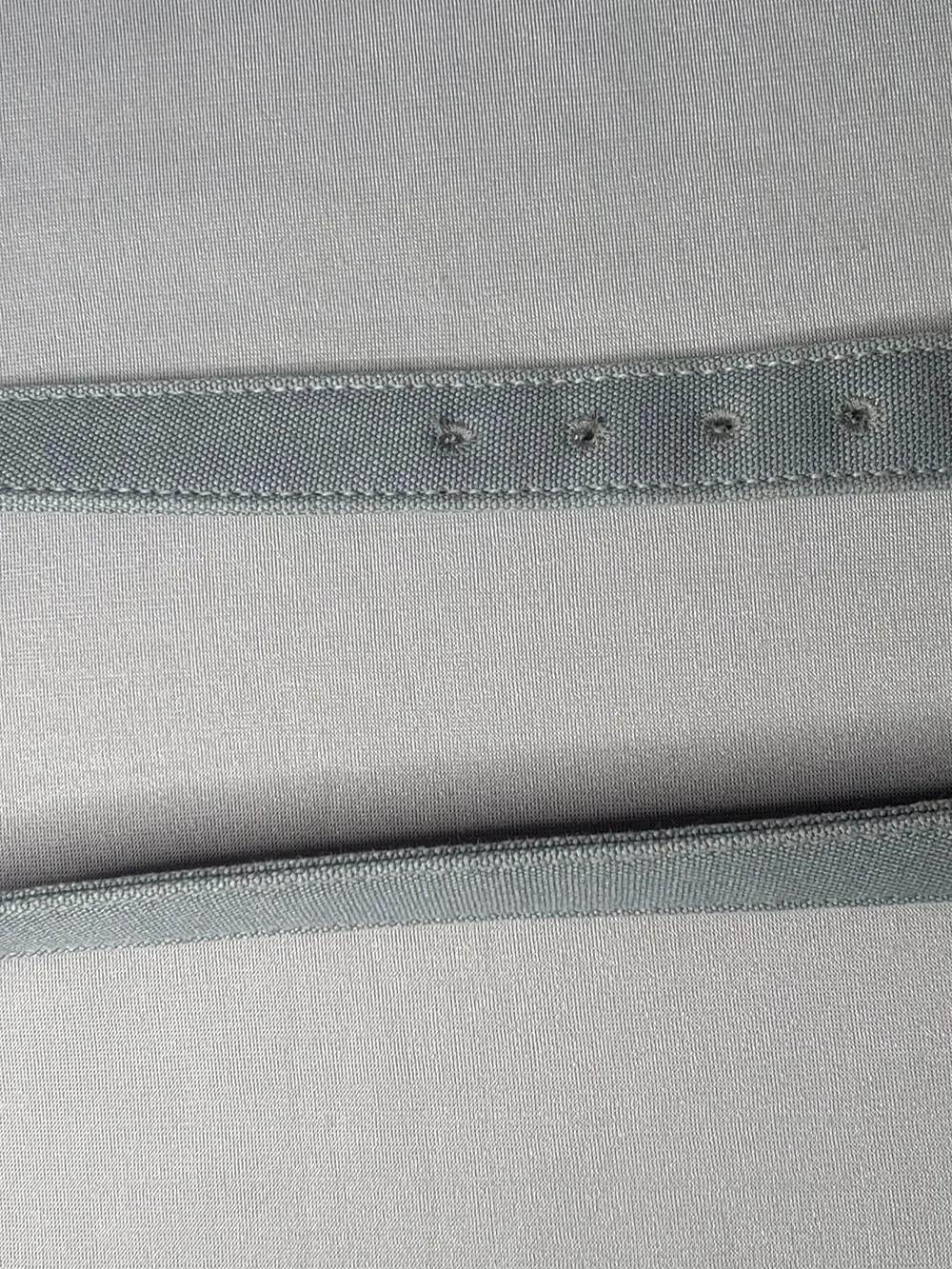 Alexander Olch Men's Canvas Belt in Light Gray with Silver Buckle Size M